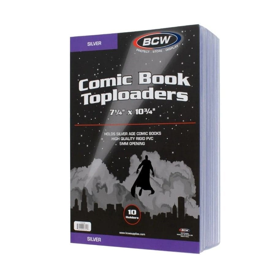 BCW Silver Comic Topload Holder 10 holders, packaging