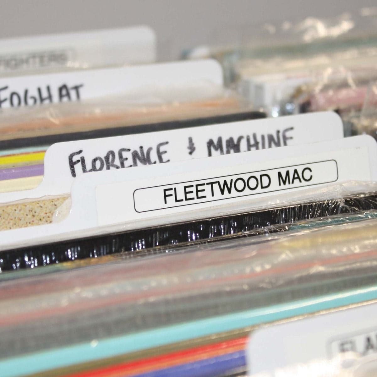 Close-up image of BCW 33 RPM Record Dividers - White