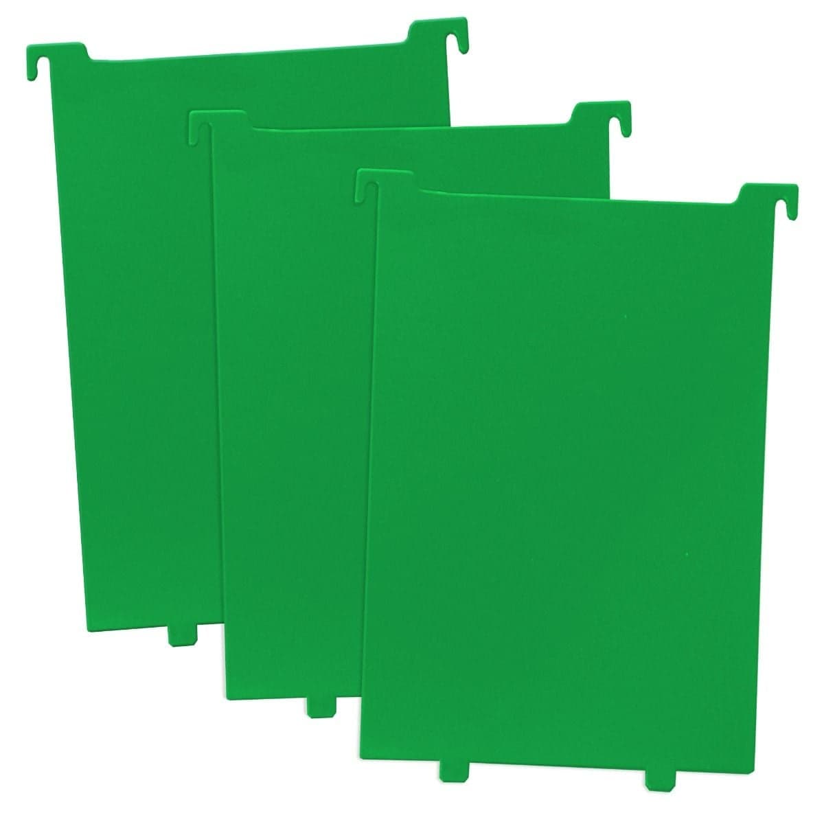 Comic Book Bin Partitions - Green, 3 fanned out