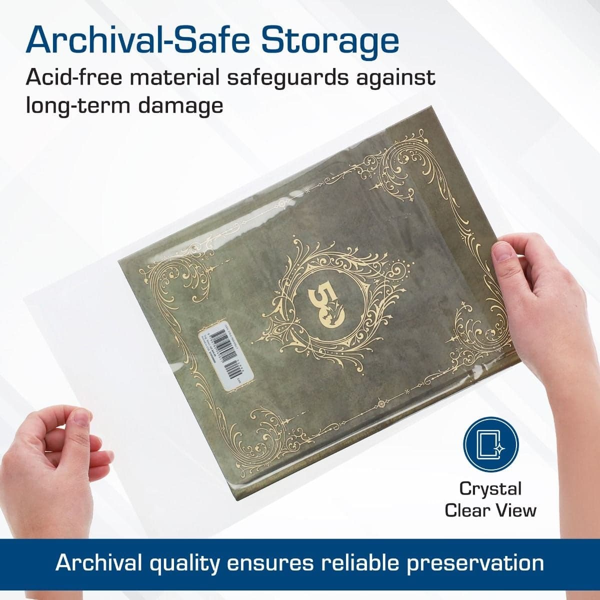 Infographics: Archival-Safe Storage. Acid-free material safeguards against long-term damage.