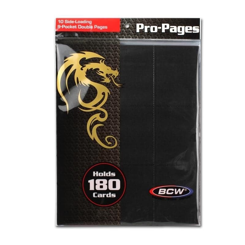 Package of BCW black 18-pocket pages