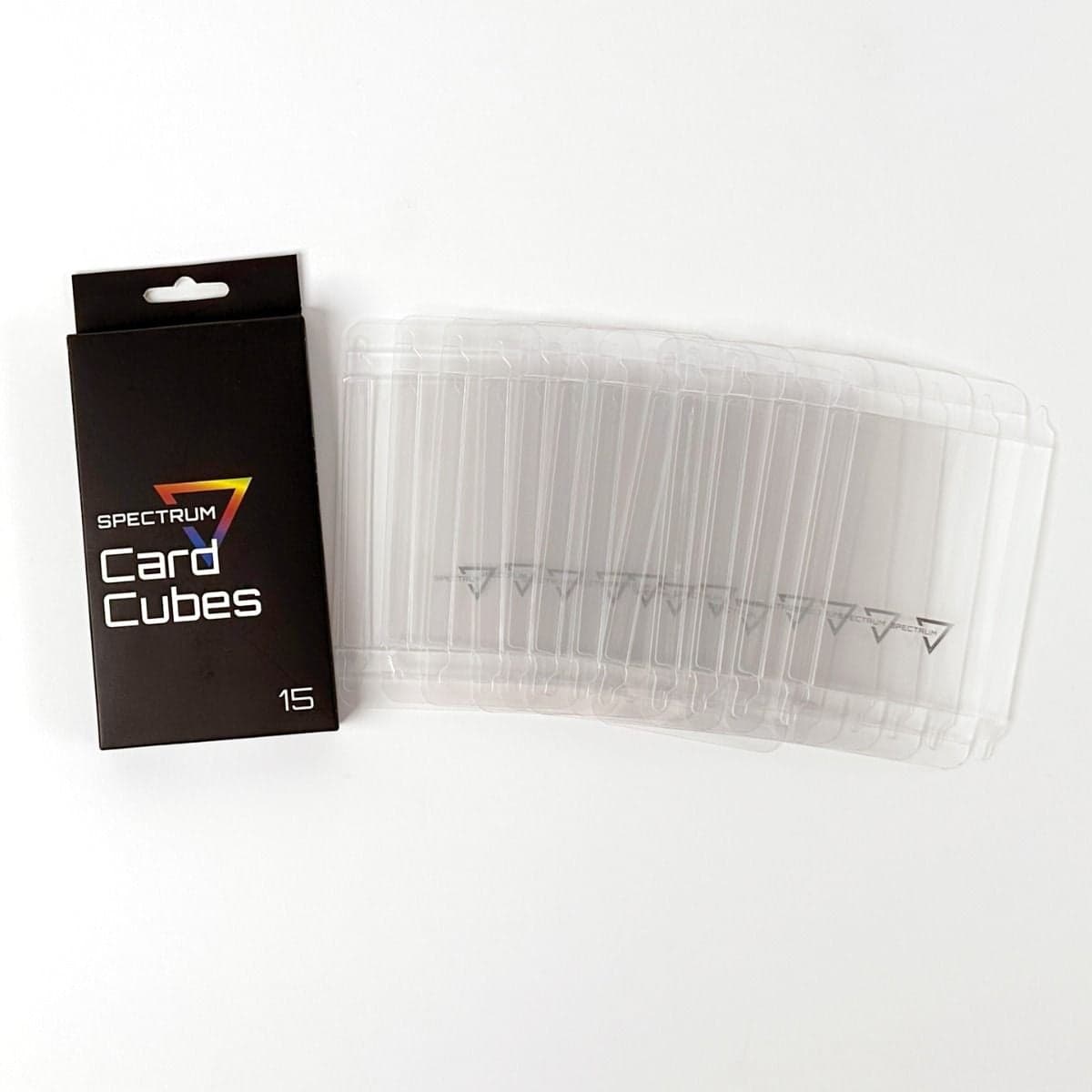 Spectrum Card Cubes size 15. 12 per pack. Each card cube holds 15 cards. Pack and spread 12 card vubes sized 15