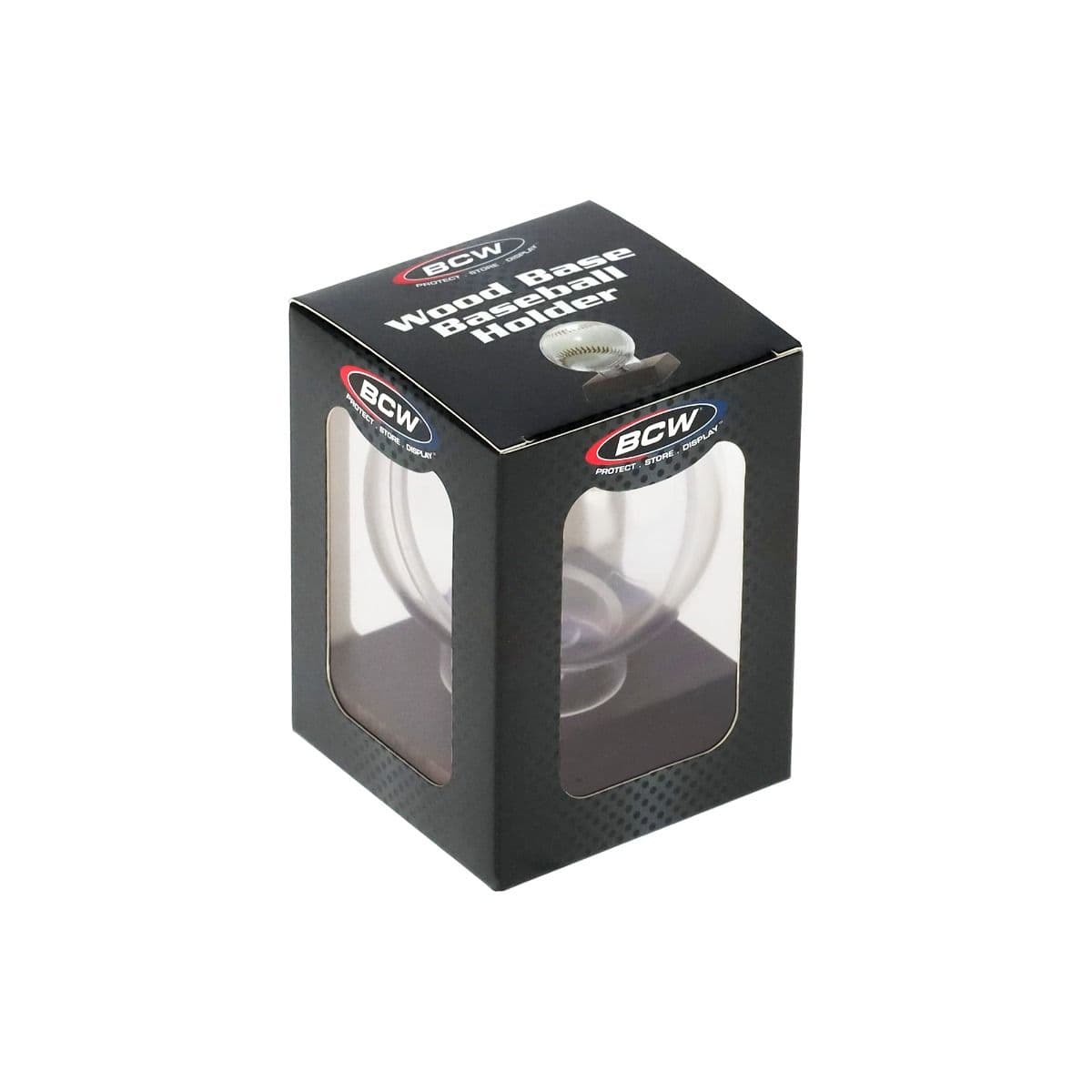 BCW Woodbase Baseball Holder packaging top angle