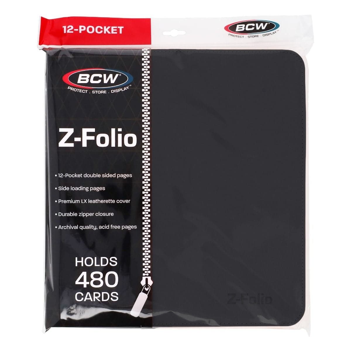 Z-Folio 12-Pocket Album - Black, packaging image.