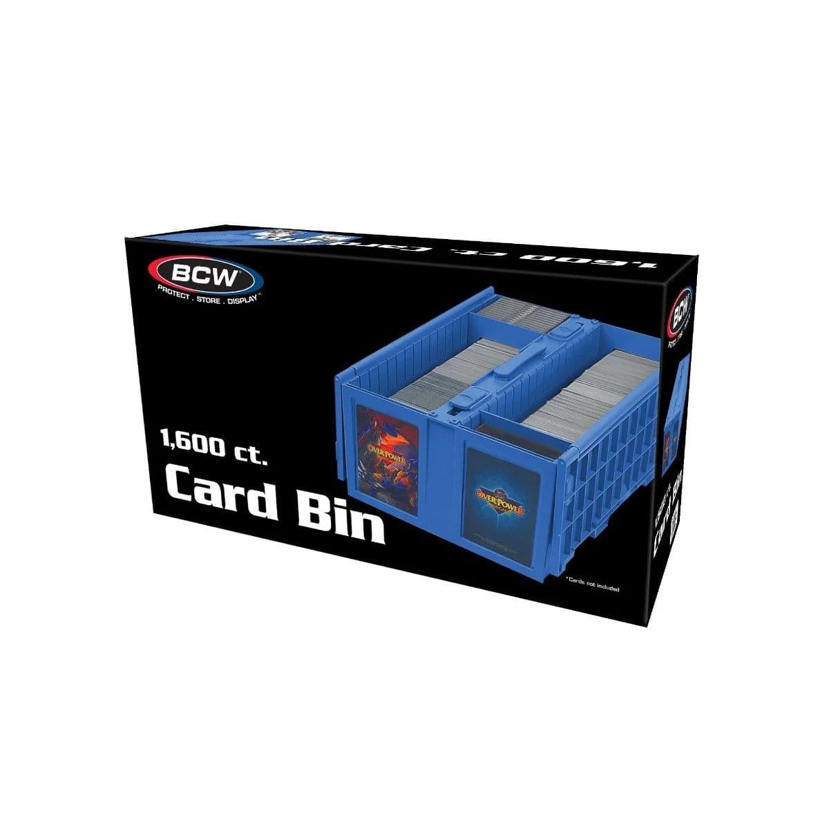 BCW collectible card bin 1600. blue. packaging