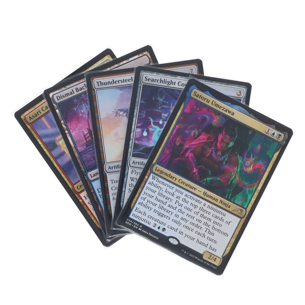 BCW Regular Inner Sleeves, magic cards displayed in inner sleeves fanned out