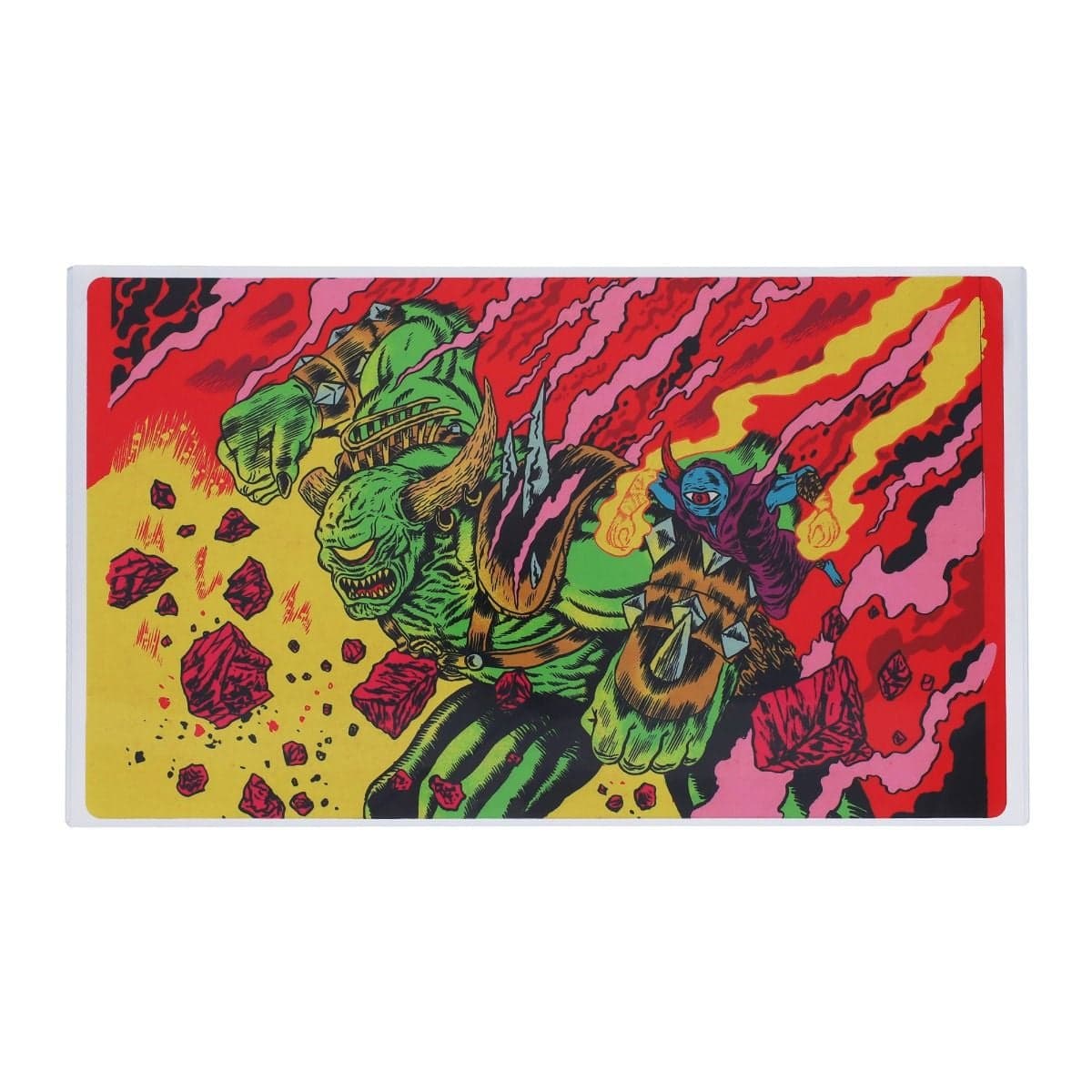 Spectrum Playmat Toploader, Showcasing a playmat being stored in the holder.