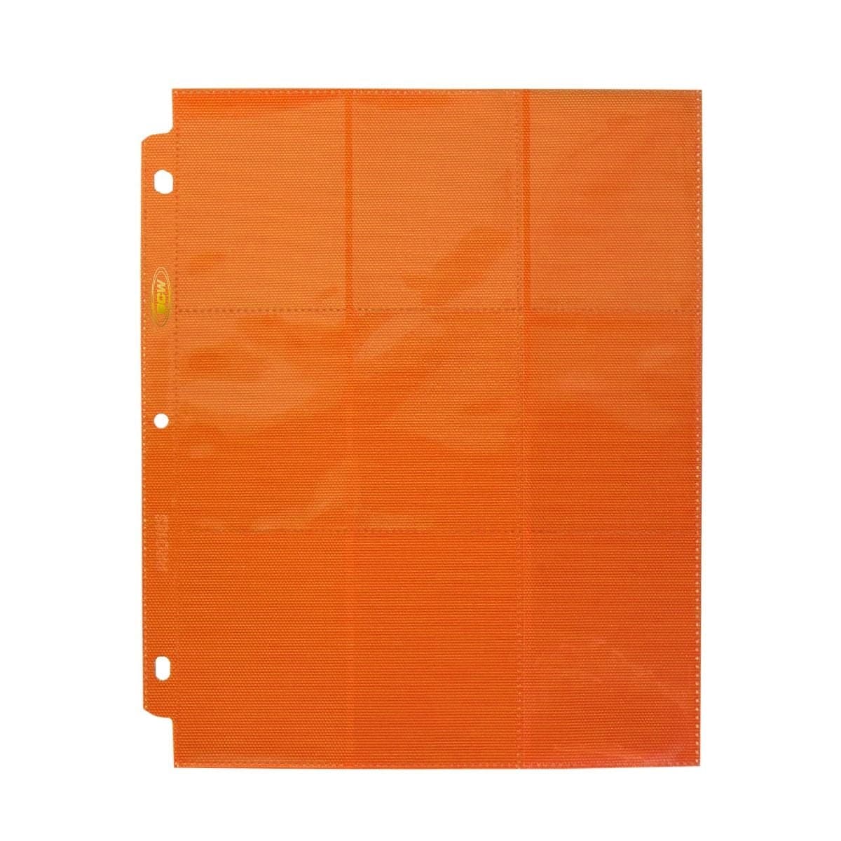 BCW orange 18-pocket page