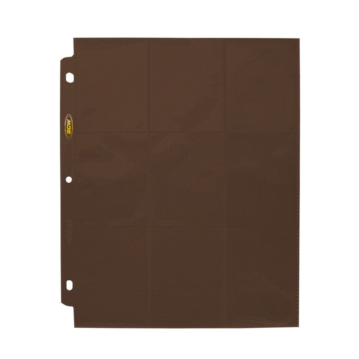 BCW brown 18-pocket page
