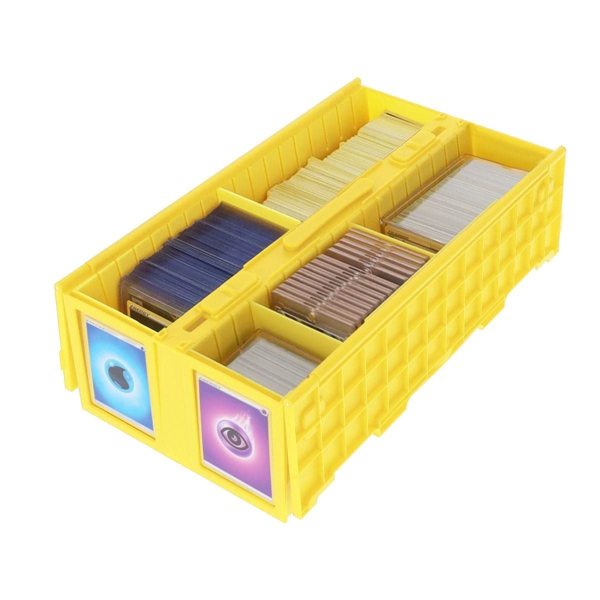 Collectible Card Bin - 1600 - Yellow, full of pokemon cards