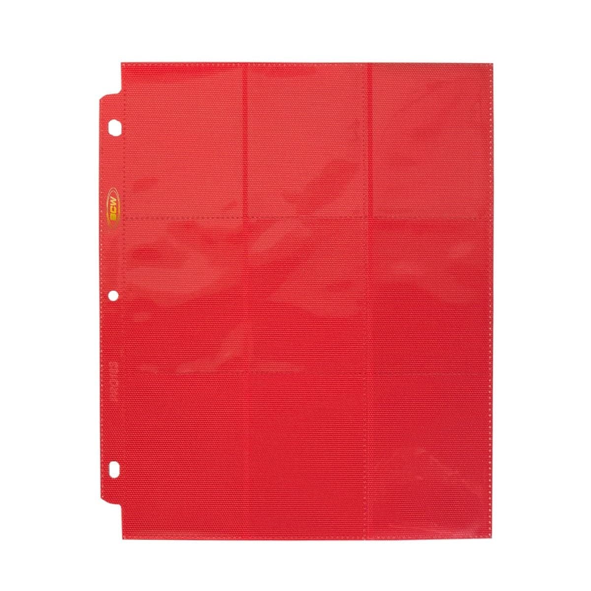 BCW red 18-pocket page