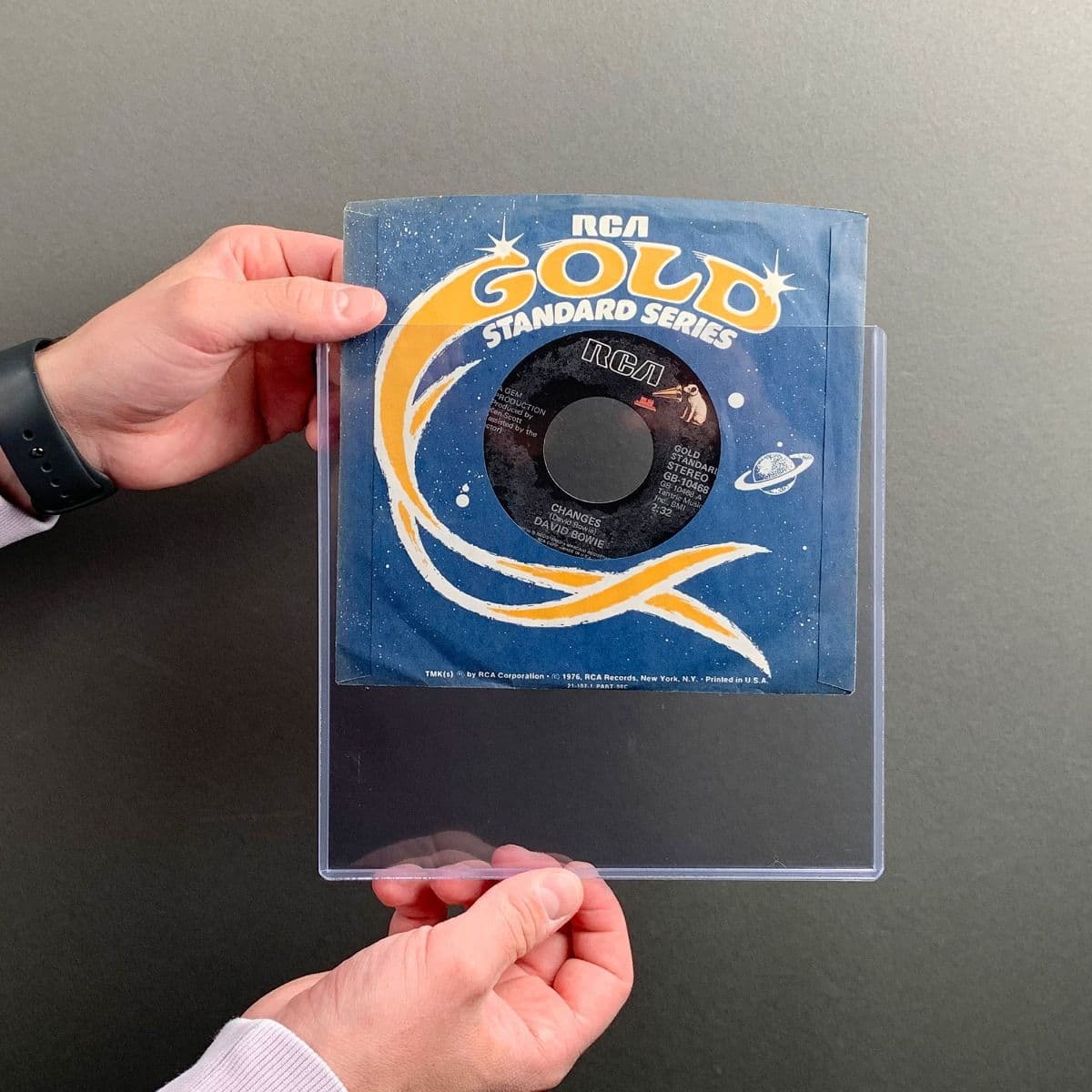 BCW 45 RPM Record Topload Holder with record