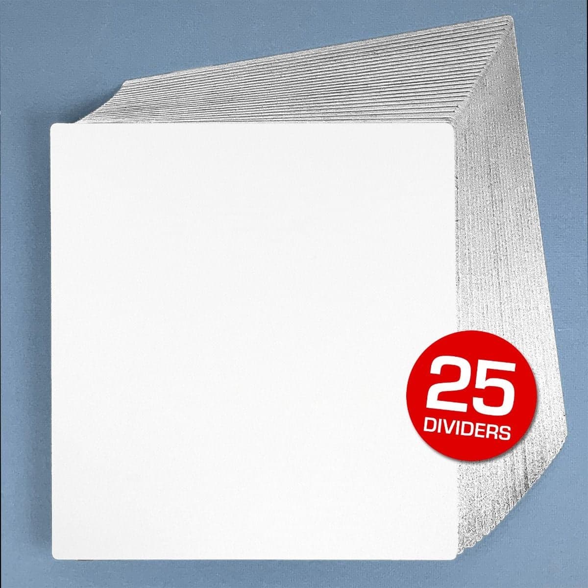 BCW 12-Inch Record Dividers. White. Medium. 25 per pack.