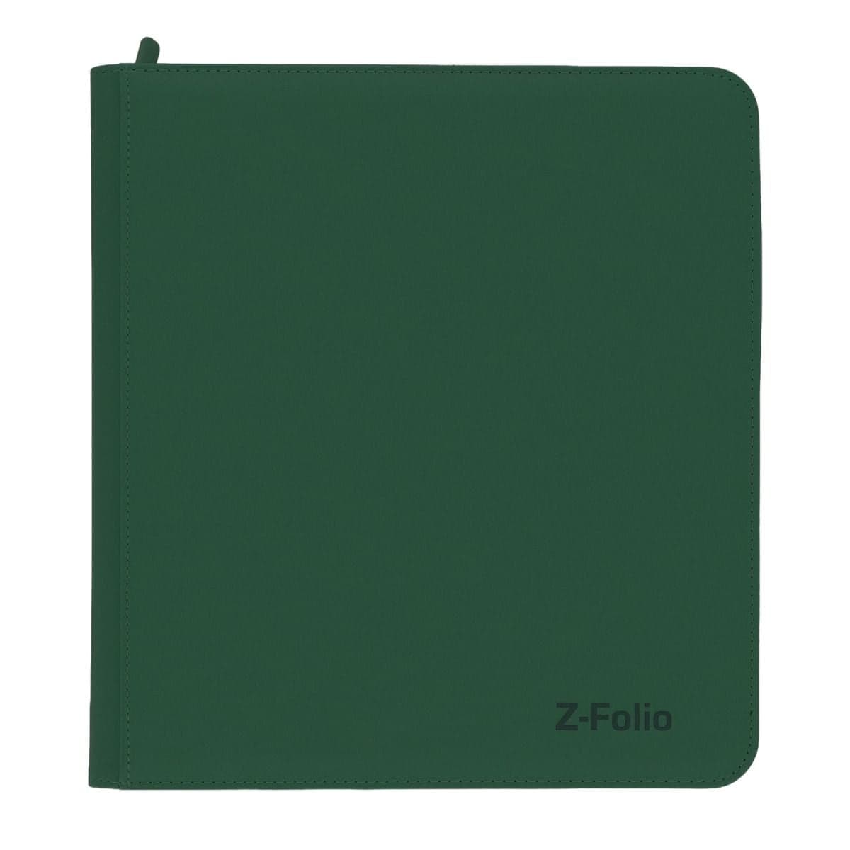 Z-Folio 12-Pocket Album - Green, front image closed. Showcasing the leatherette cover.