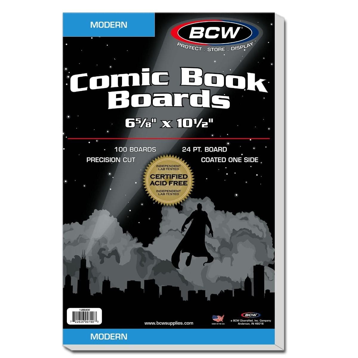 Package of BCW Modern Comic Book Boards, 100 per pack