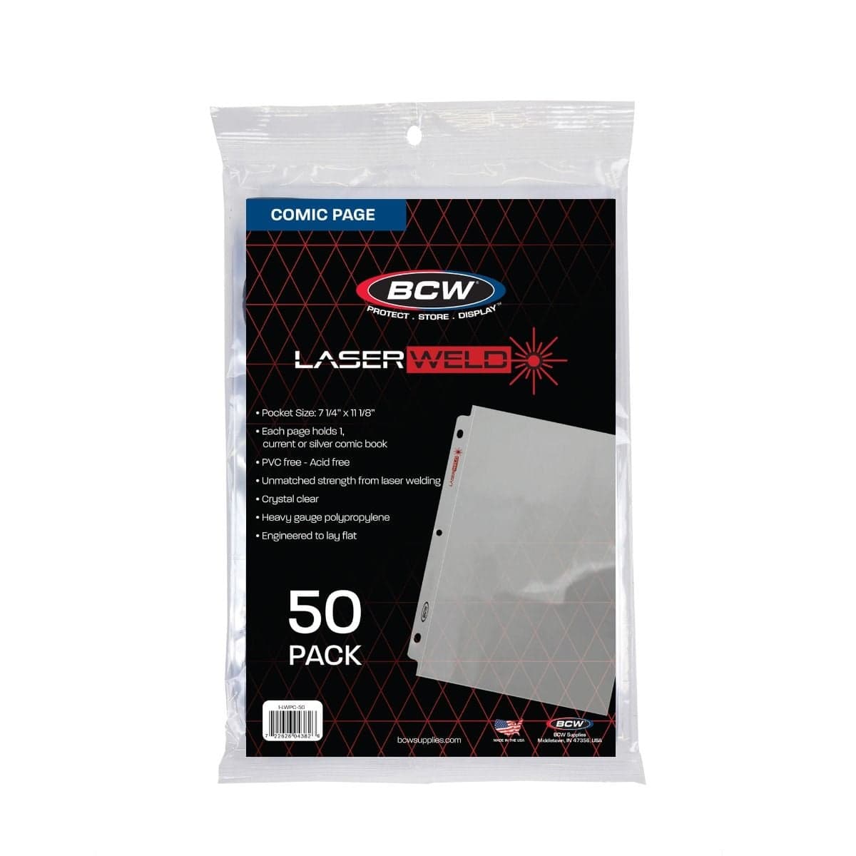 LaserWeld Comic Page 50ct packaging