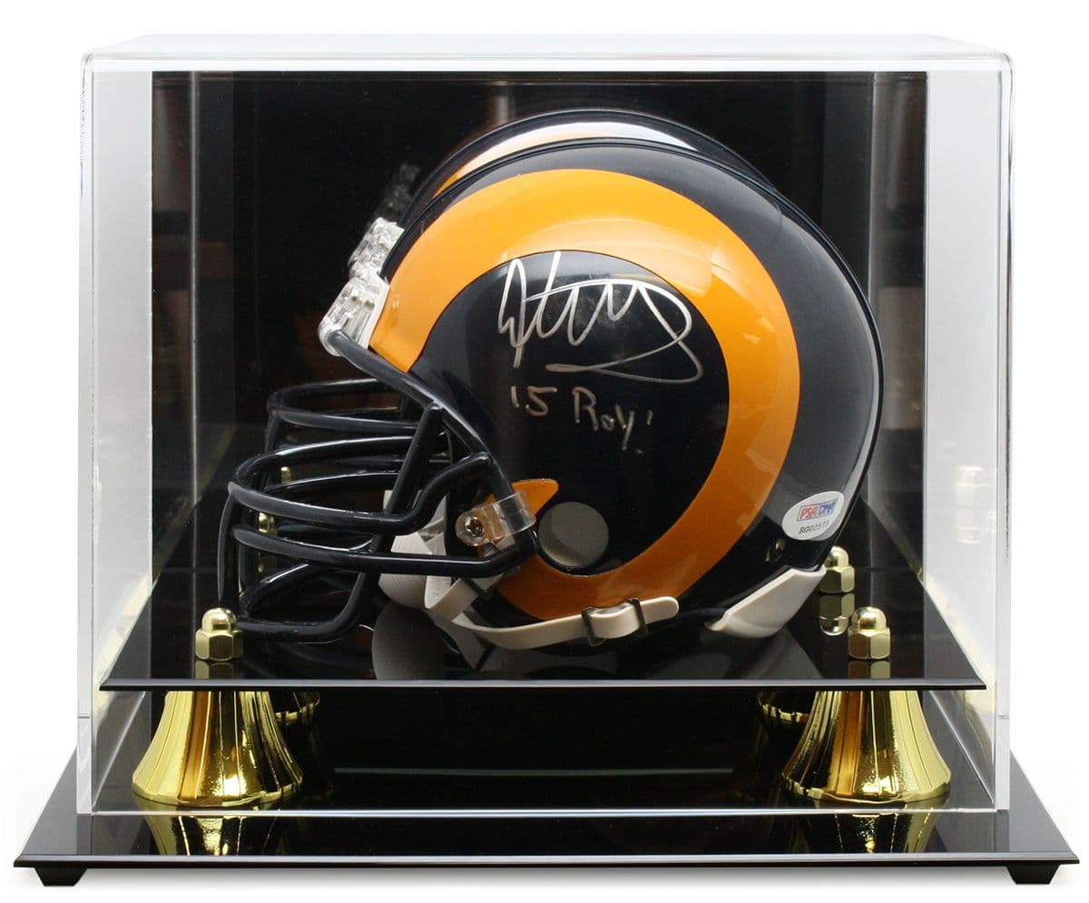 BCW Acrylic Mini Helmet Display with mini helmet inside