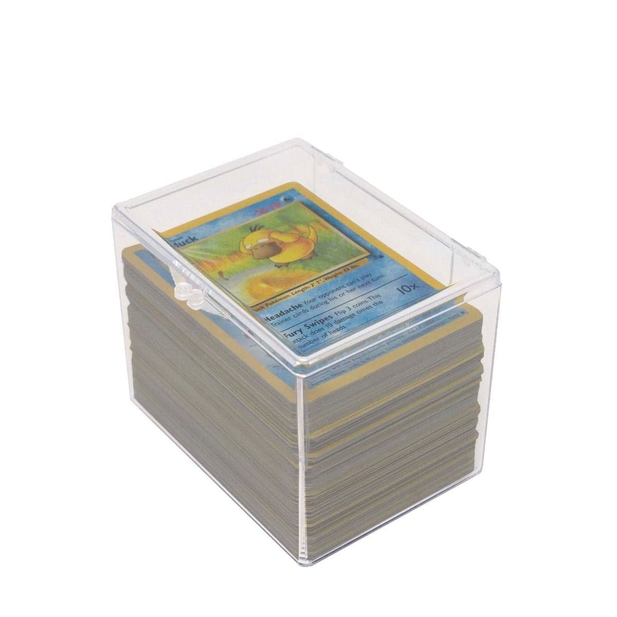 BCW 150-card hinged box with Pokemon cards