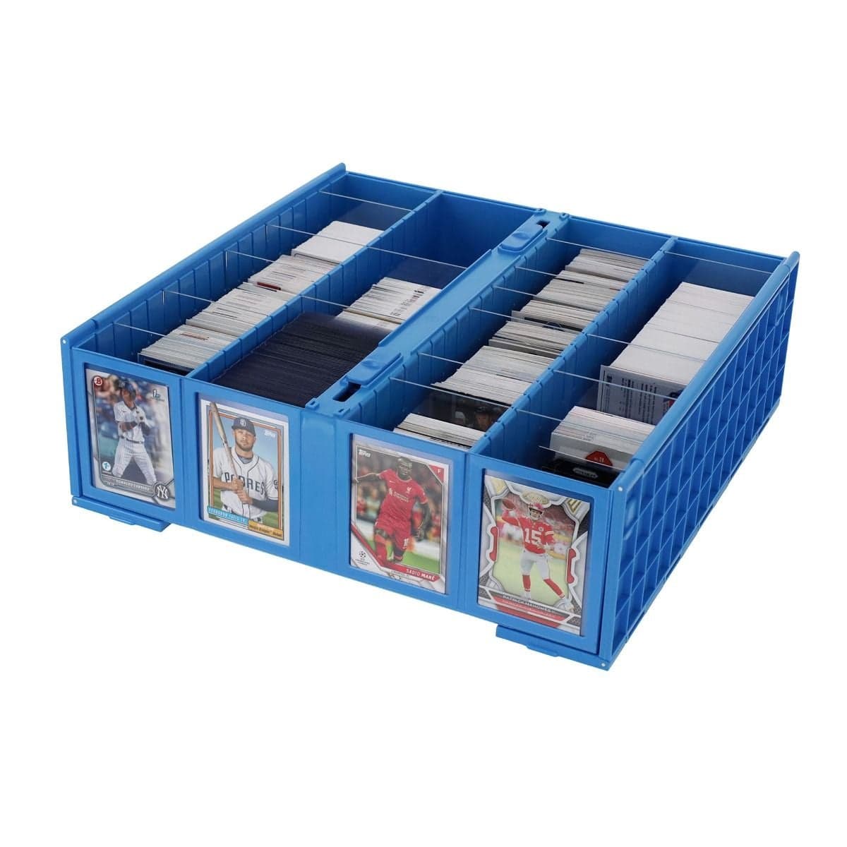 Card Partitions - Clear.crystal clear partition. fits in BCW collectible card bins and Card catalogs. In collectible card bin - blue. sports cards