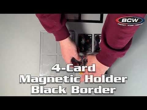Magnetic 4-Card Holder - 35 PT. Black Border