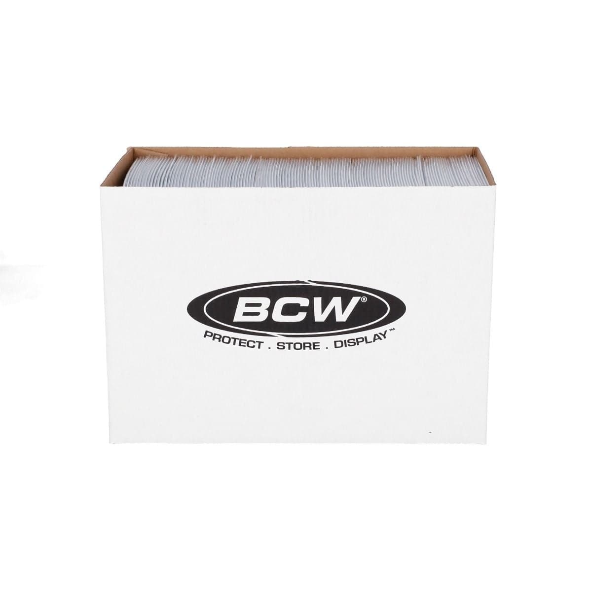 BCW Magazine Storage Box. Side view filled with magazines