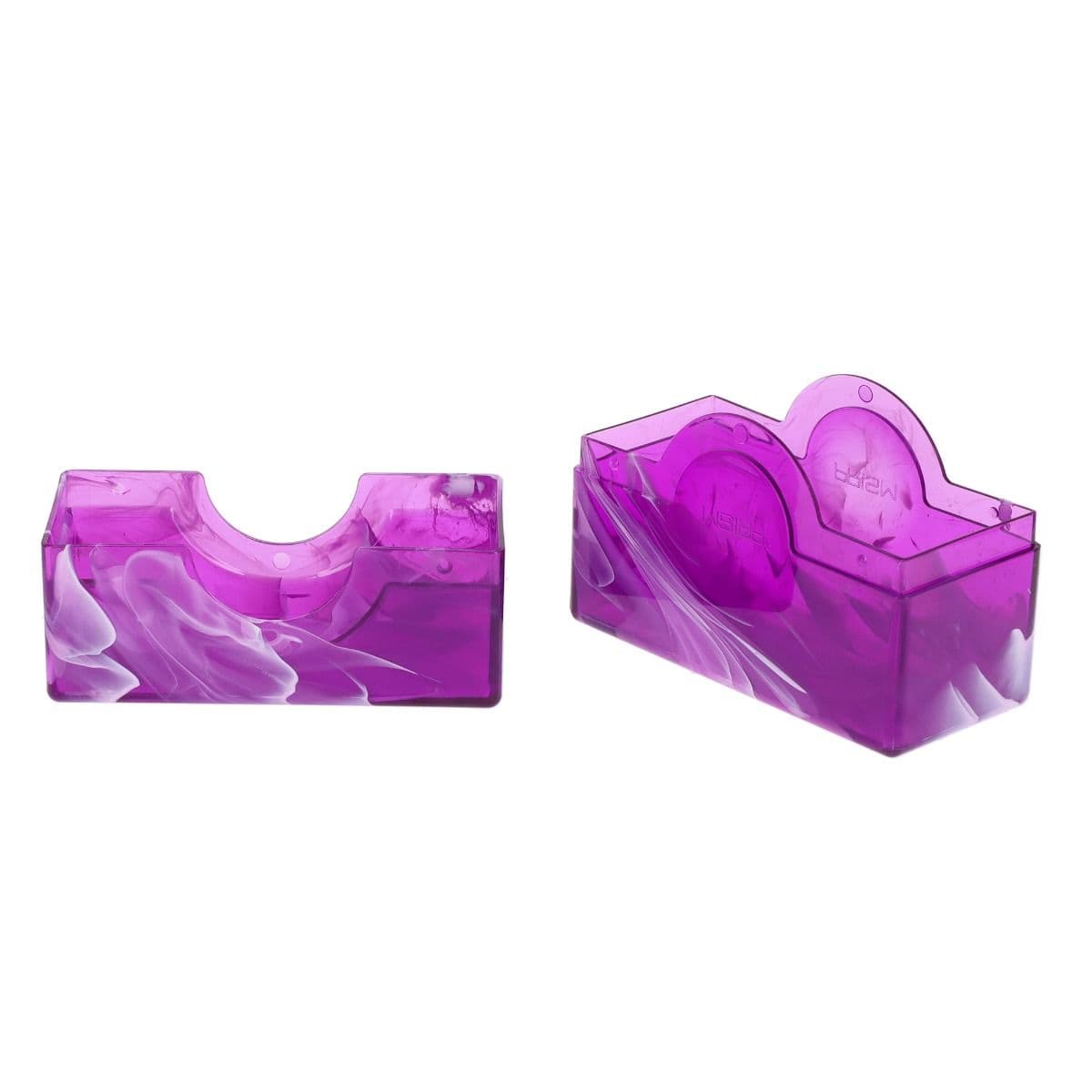 Prism Deck Case - 50 CT - Charoite Purple, opened and empty.