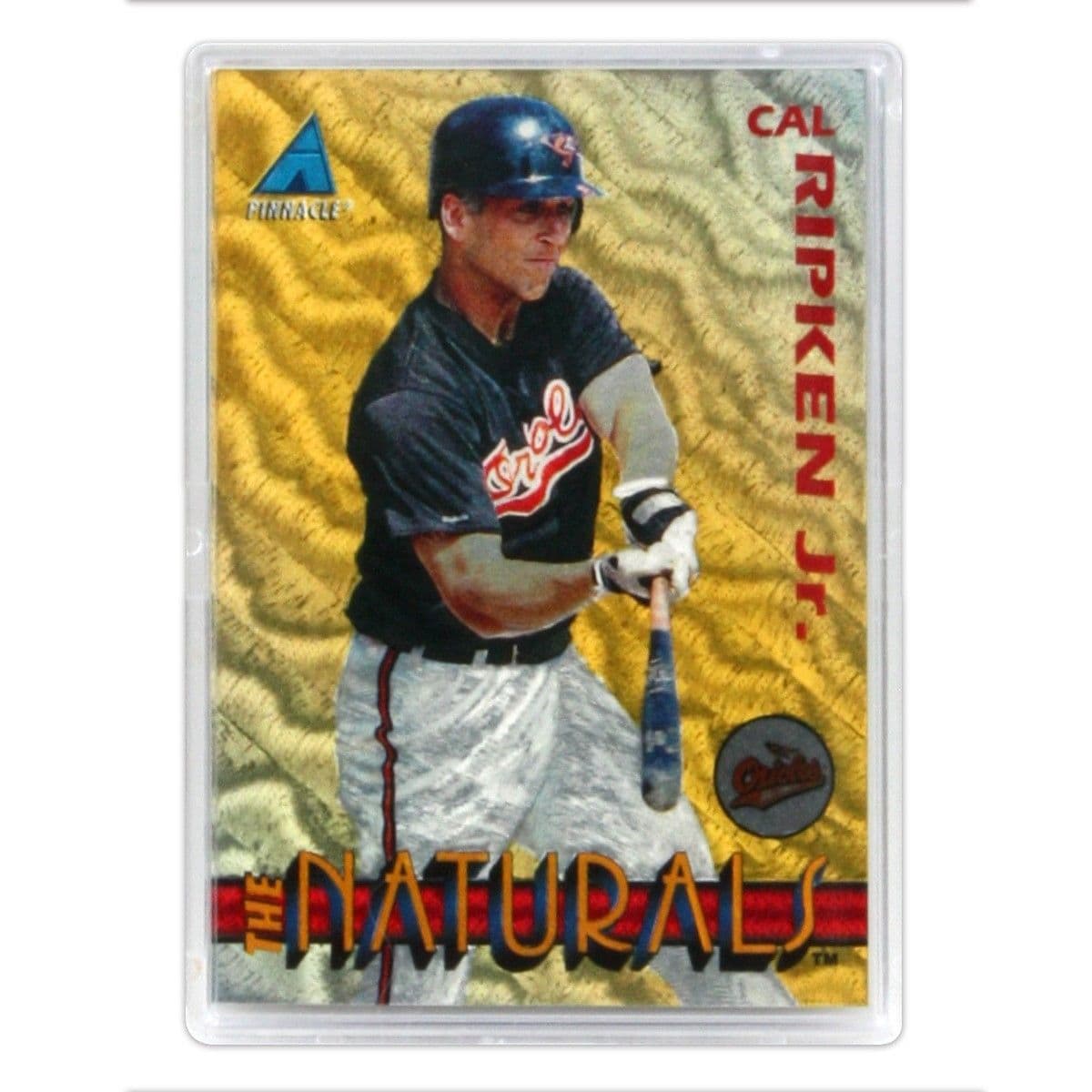 BCW mini snap card holder with baseball card