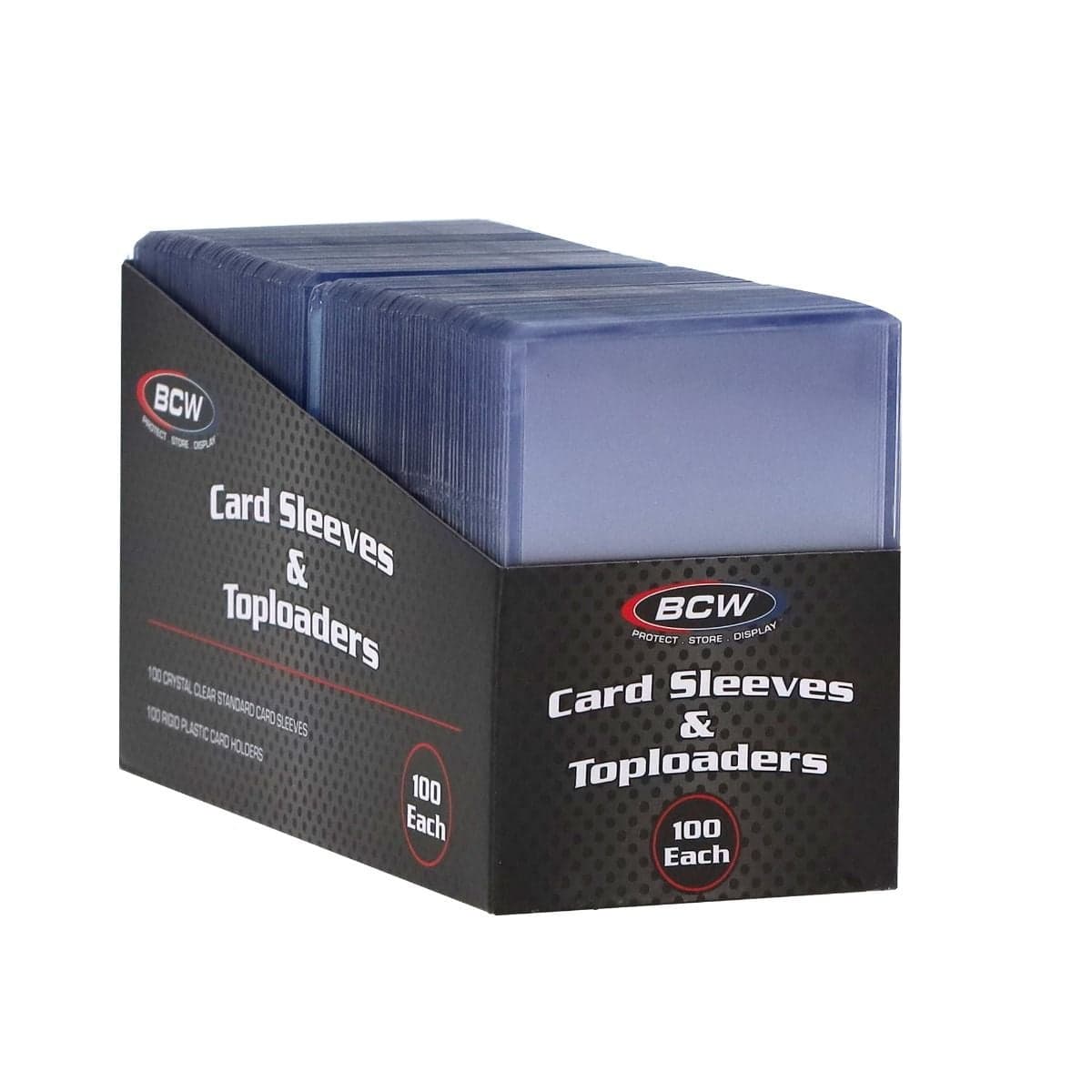 100 Count Card Sleeve and Toploader Combo Pack. packaging