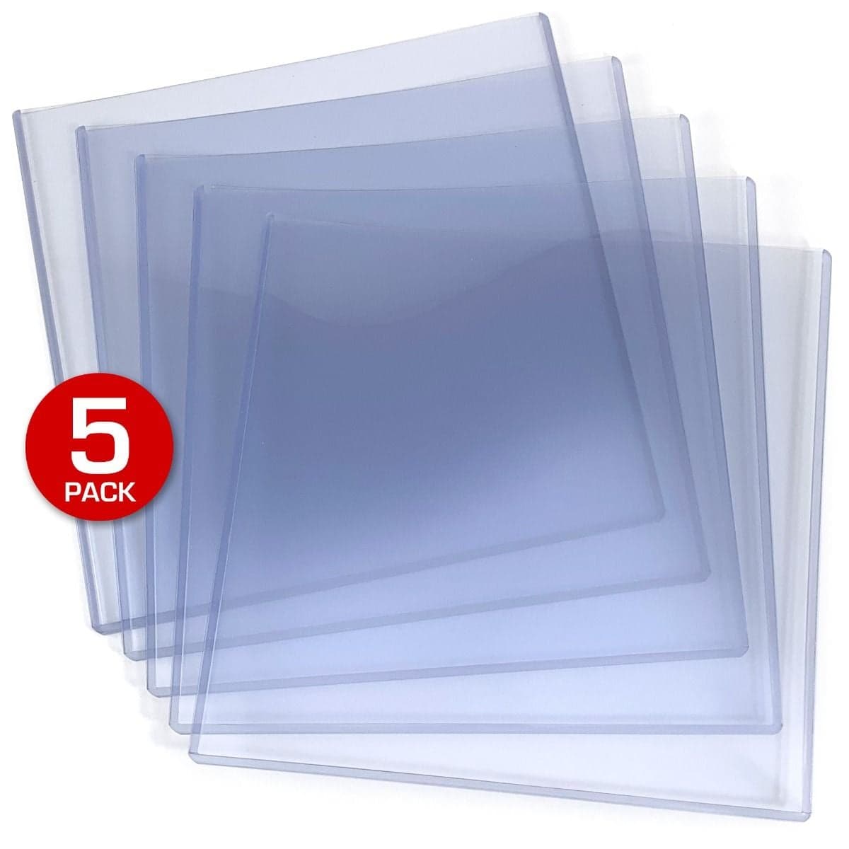 BCW 12 Inch record toploaders, SNUG Fit, with 9mm opening. 5 holders per pack. Holds a single LP. spread