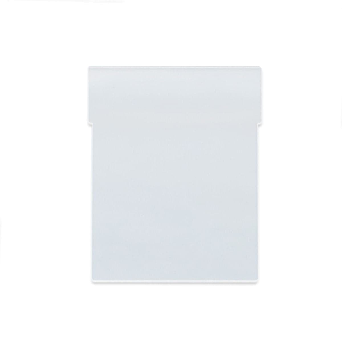 Card Partitions - Clear. single image of a crystal clear partition. fits in BCW collectible card bins and Card catalogs