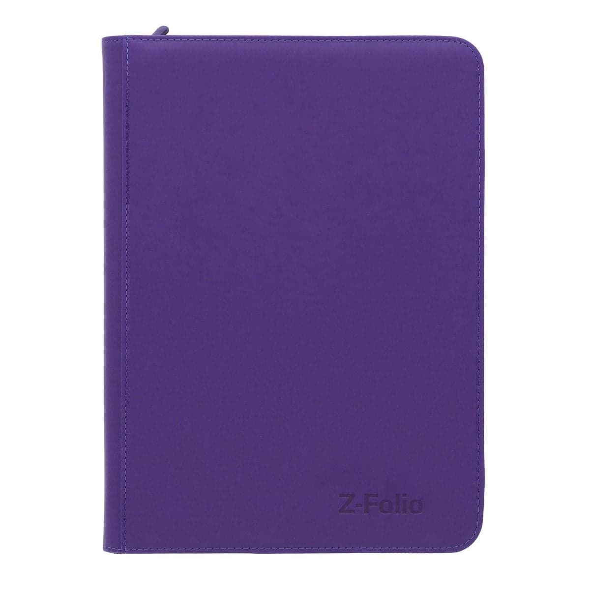 BCW Z-Folio 9-Pocket Album - Purple front of binder, closed.
