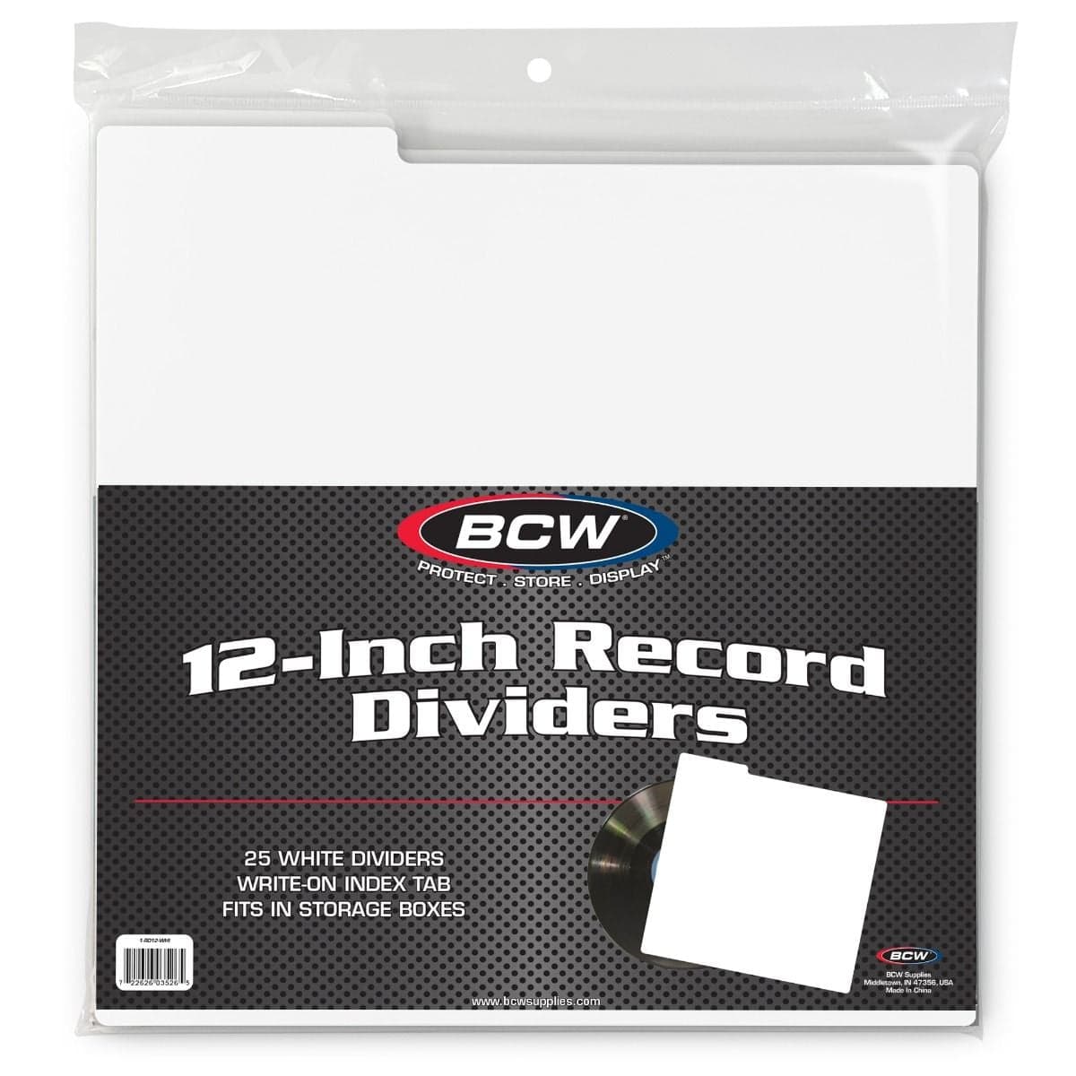 Package of BCW 33 RPM Record Dividers - White