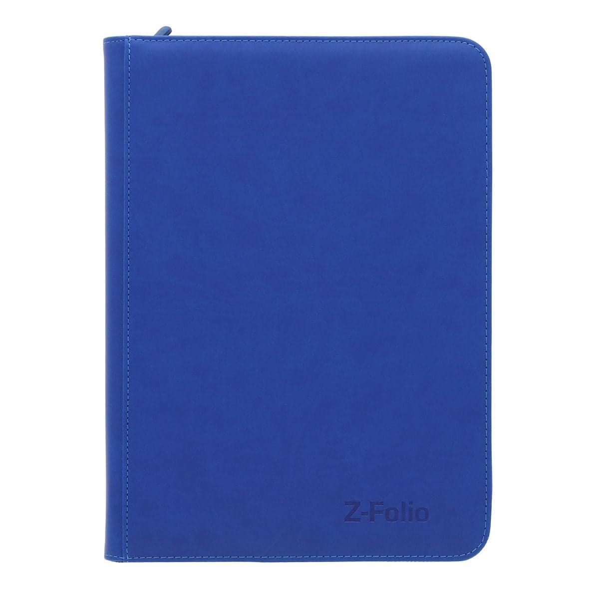 BCW Z-Folio 9-Pocket Album - Blue front of binder, closed.