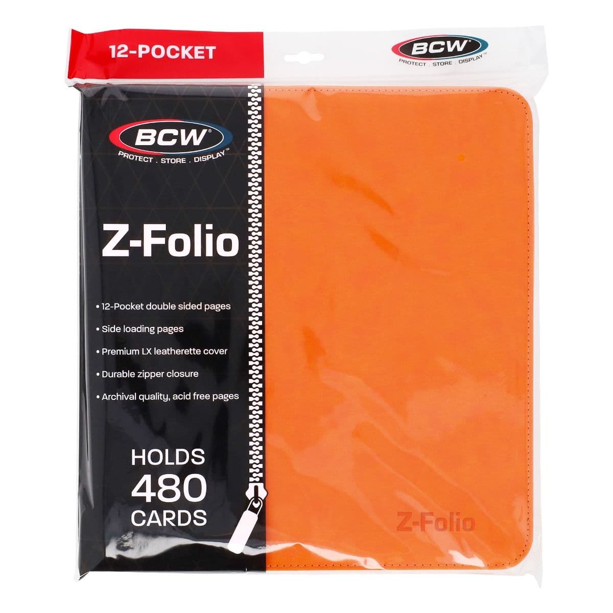 Z-Folio 12-Pocket Album - Orange, packaging image.