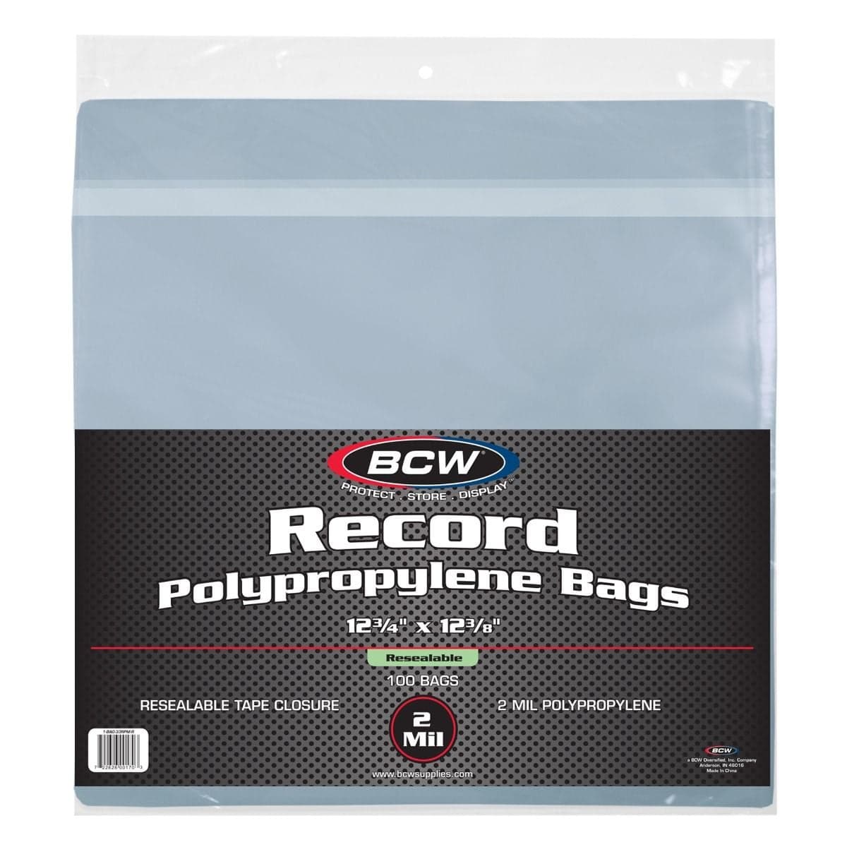 Package of BCW Resealable 33 RPM Record Bags