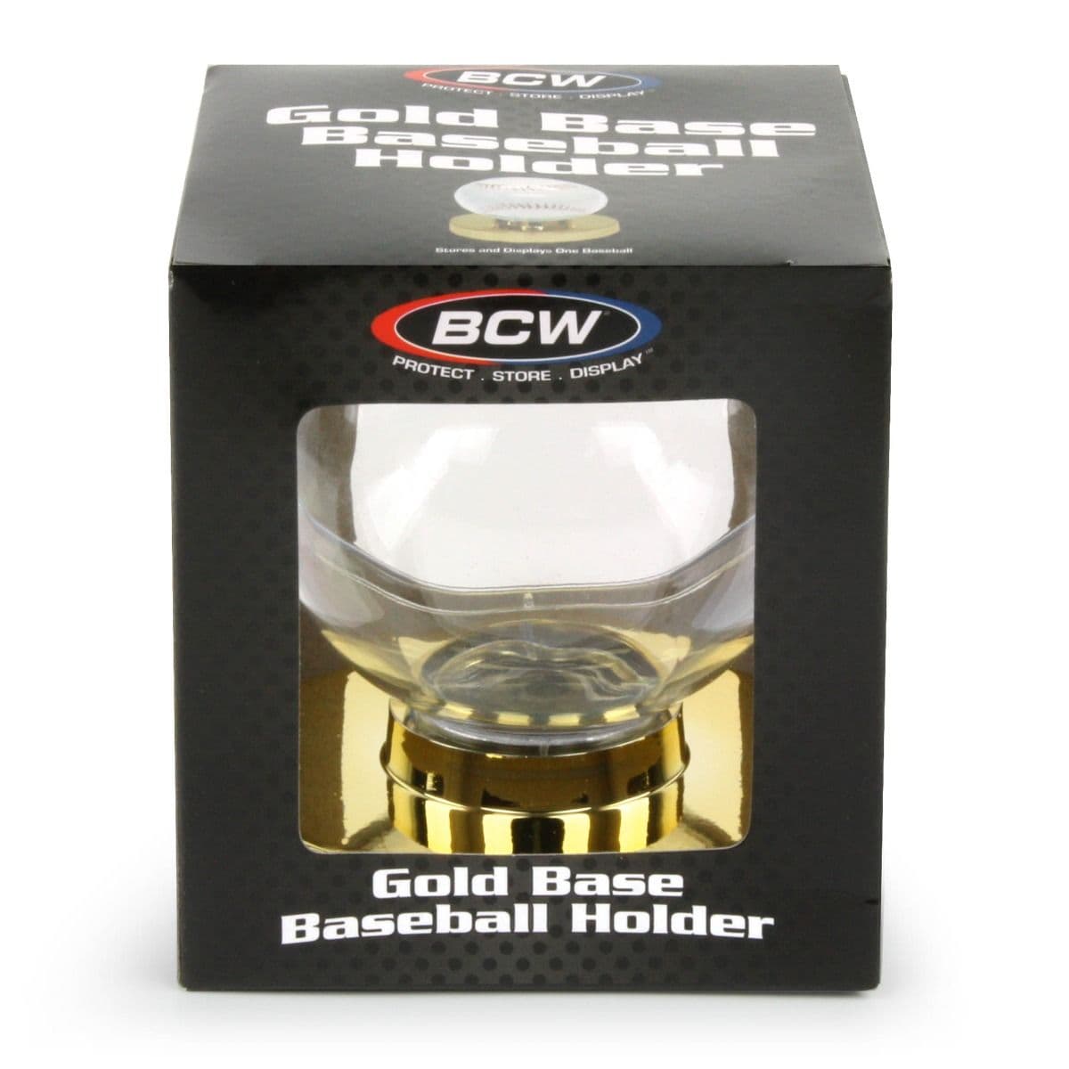 BCW Gold Base Baseball Holder inside packaging