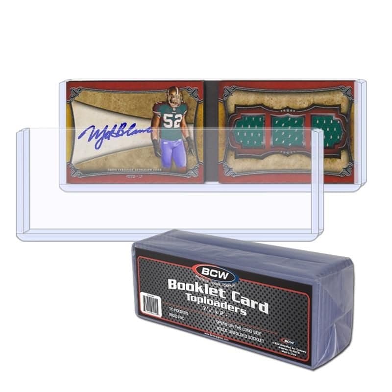 Pack of BCW booklet card toploaders over 2 toploaders with card
