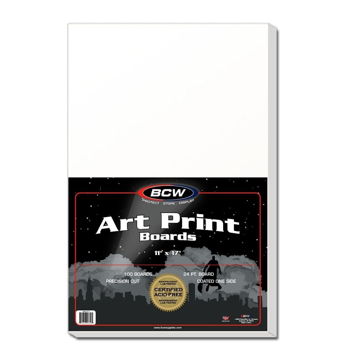 Packaging of 11 inch by 17 inch BCW Art Print Boards