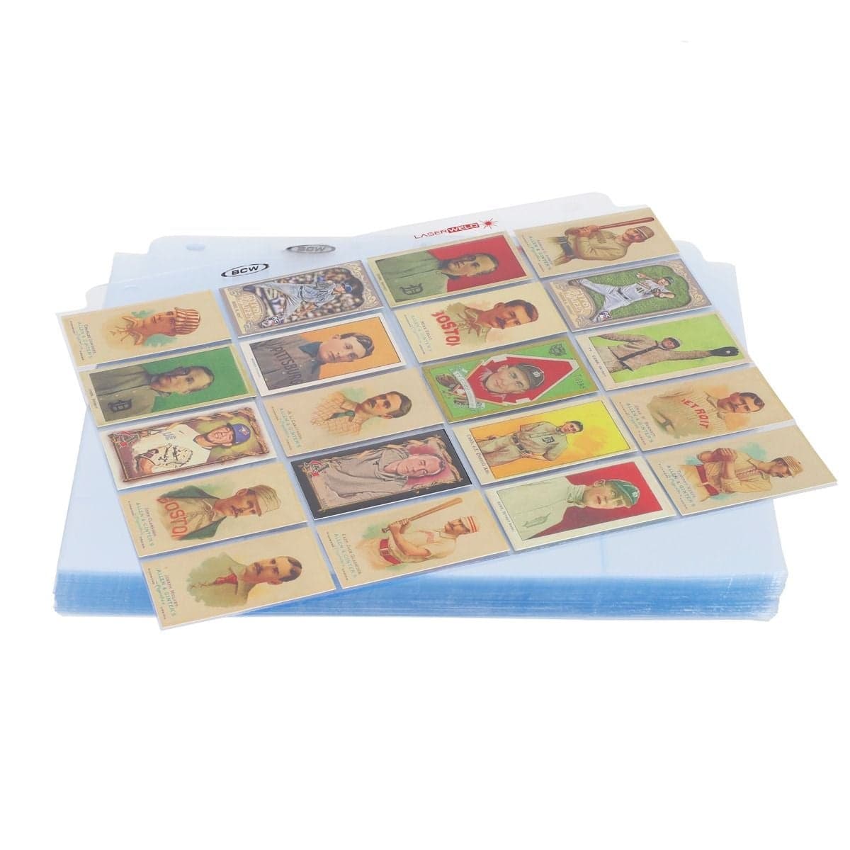 LaserWeld Tobacco Pages - 20 Pocket - 100ct Box. empty stack with filled page on top