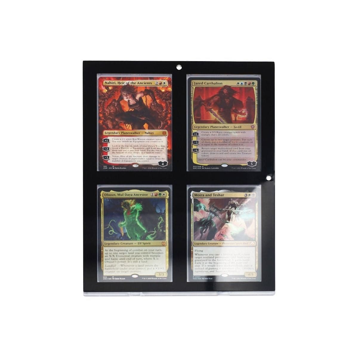 Magnetic 4-Card Holder - 35 PT. - Black Border. Tcg gaming mtg size