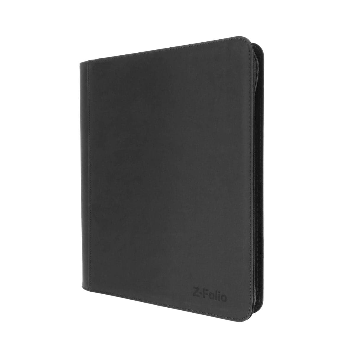 BCW Z-Folio 9-Pocket LX Album - Toploaders - Black. front closed, angled right view