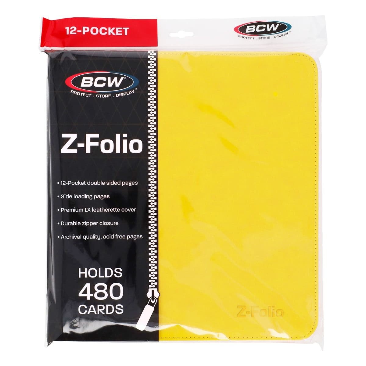 Z-Folio 12-Pocket Album - Yellow, packaging image.