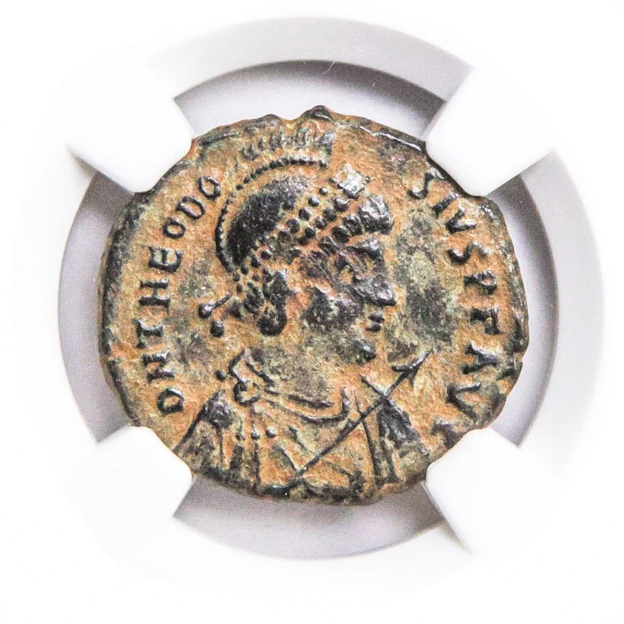 NGC-Certified Roman Coin: THEODOSIUS1ST(AE2), Grade VF - Image 3