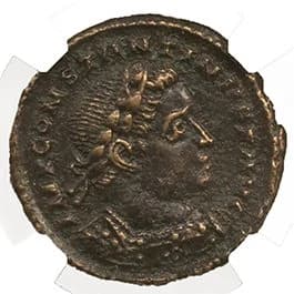 NGC-Certified Roman Coin: CONSTGRT(AE3) LM, Grade VF - Image 3