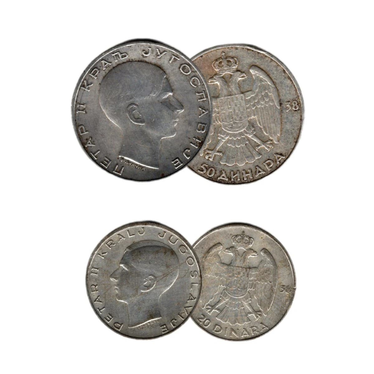Child King Who Saved the Wold: Yugoslavia's Peter II Box of 2 Silver Coins (Two-Coin Box) - Image 2