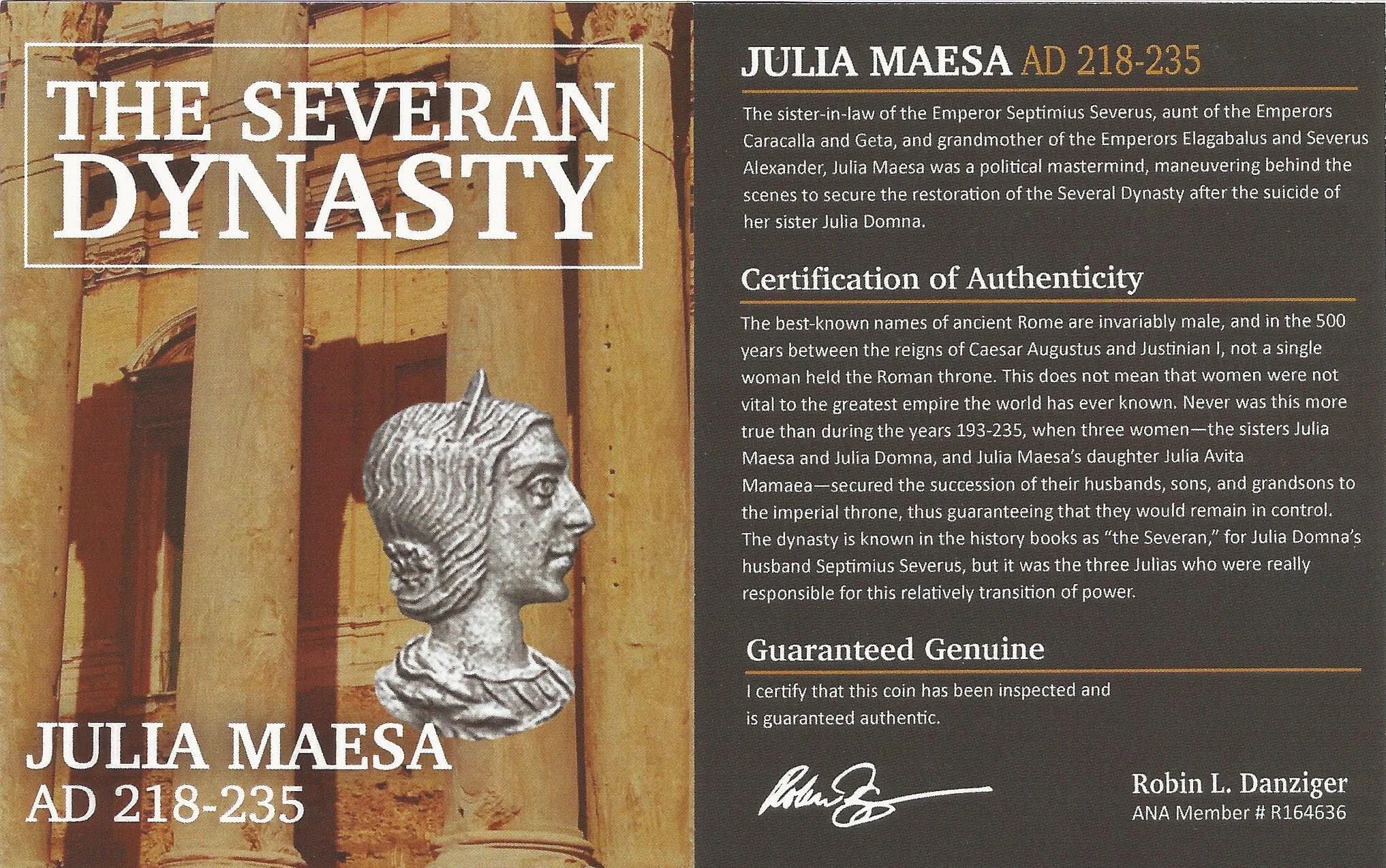 NGC-Certified Roman Coin: Julia Maesa, Denarius, Grade CH-XF - Image 3