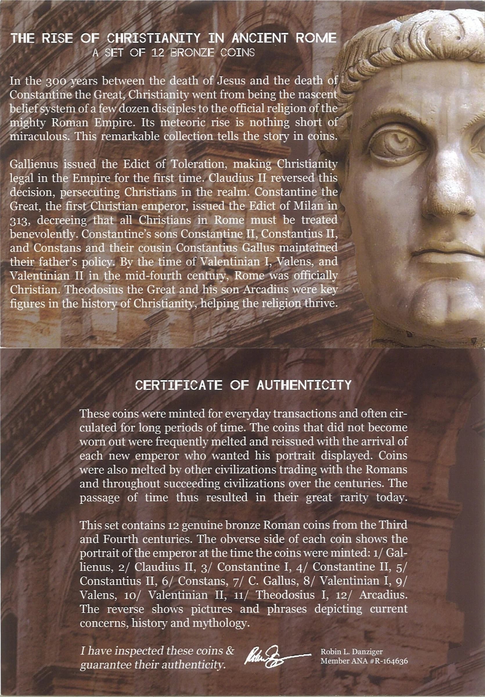 Rise of Christianity in Ancient Rome: 12 Bronze Coins - Image 3