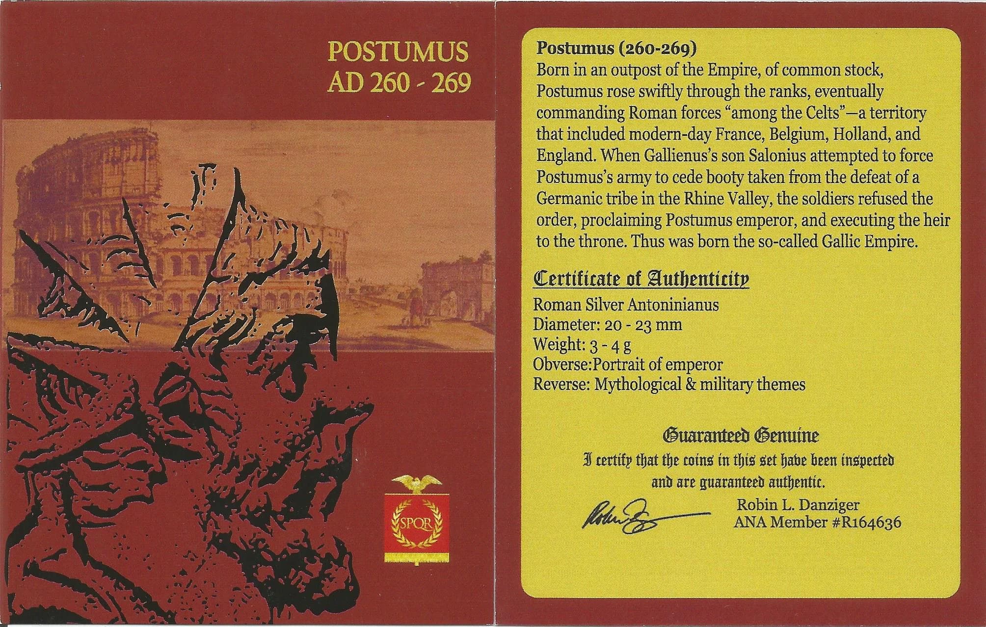 NGC-Certified Roman Coin: Postumus, Ag ANT, Grade CH-XF - Image 3