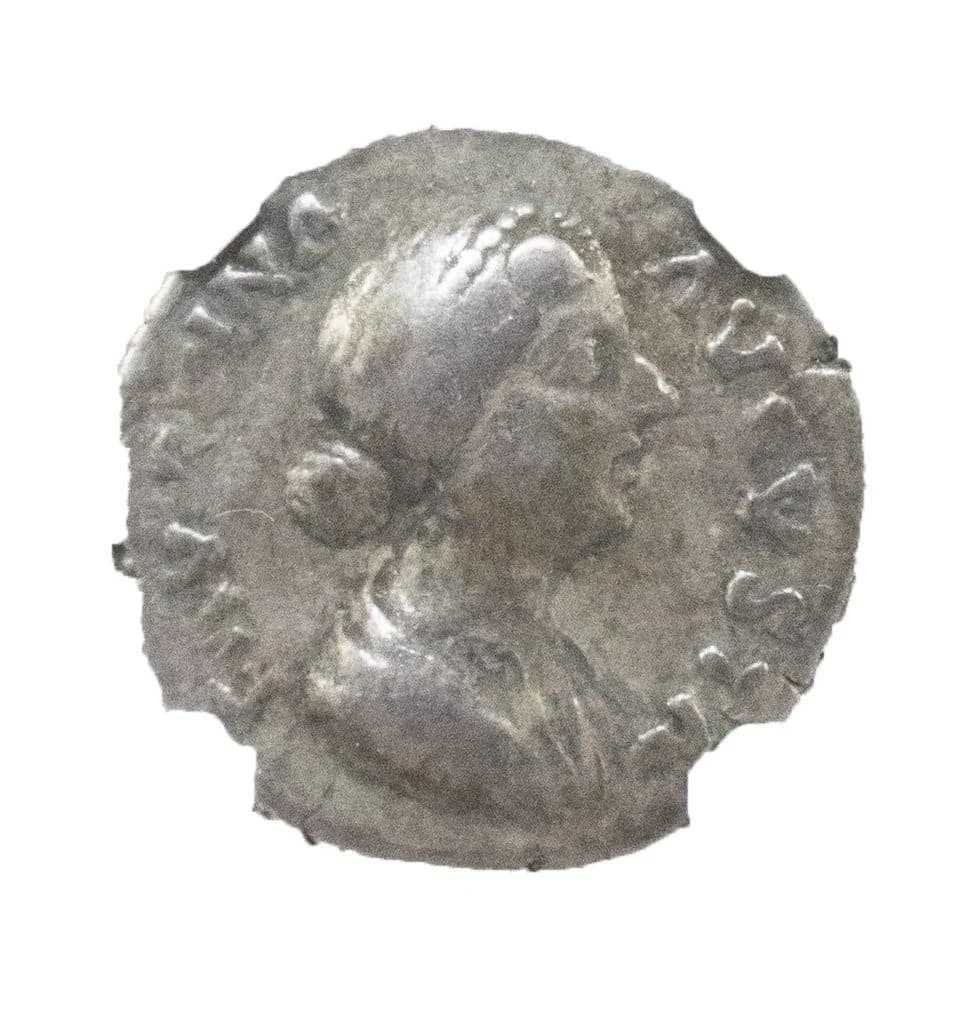 NGC-Certified Roman Coin: Faustina Jr., Denarius, Grade F - Image 3