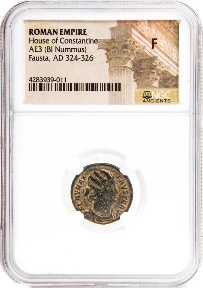 NGC-Certified Roman Coin: Fausta, AE3, Grade F - Image 2